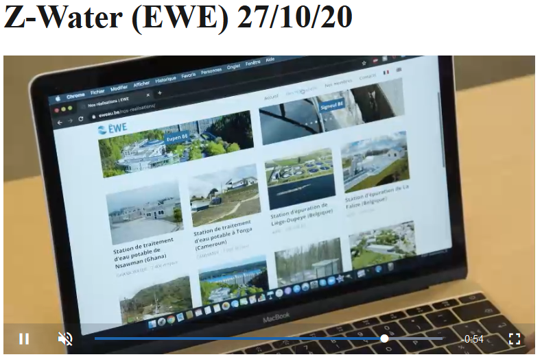 Vidéo de présentation de l’association des Entreprises Wallonnes de l’Eau (EWE)